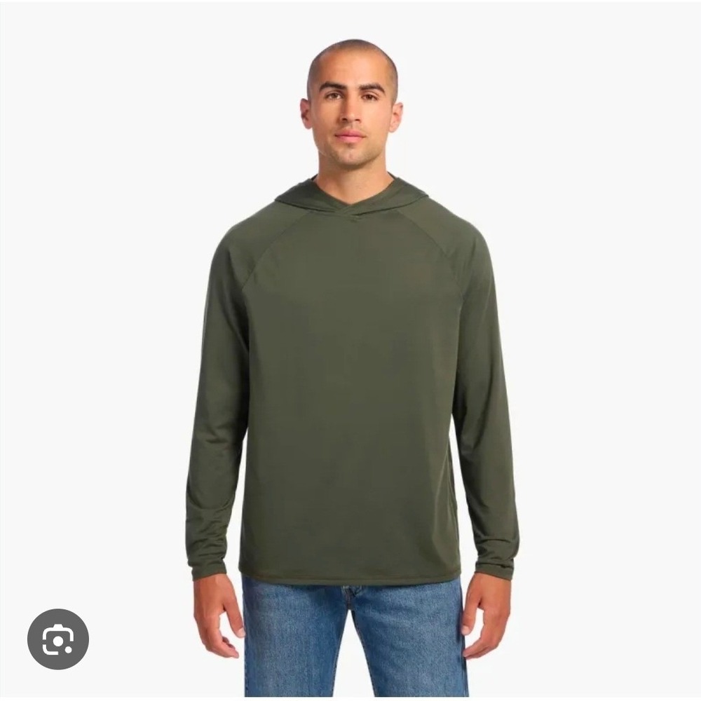 Alo Yoga Idol Hooded Runner Mens Dark Cactus Green Atheleisure UNISEX Gym